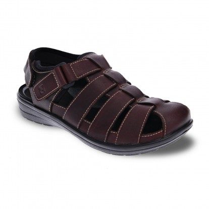 Revere Amsterdam Backstrap Sandal in whiskey