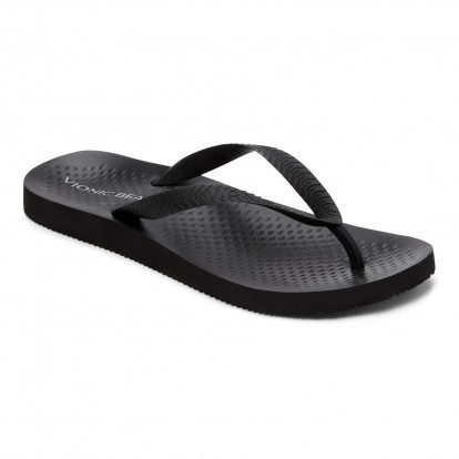 Vionic Beach Manly Toe Post Sandal in black