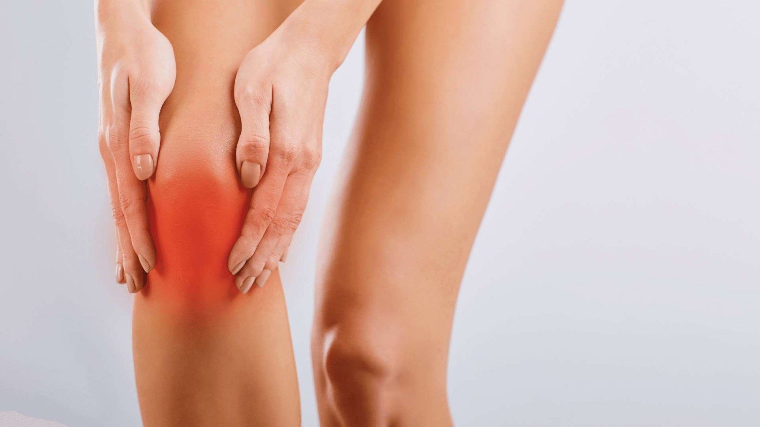 Pain and symptoms felt in the front of the knee from bursitis